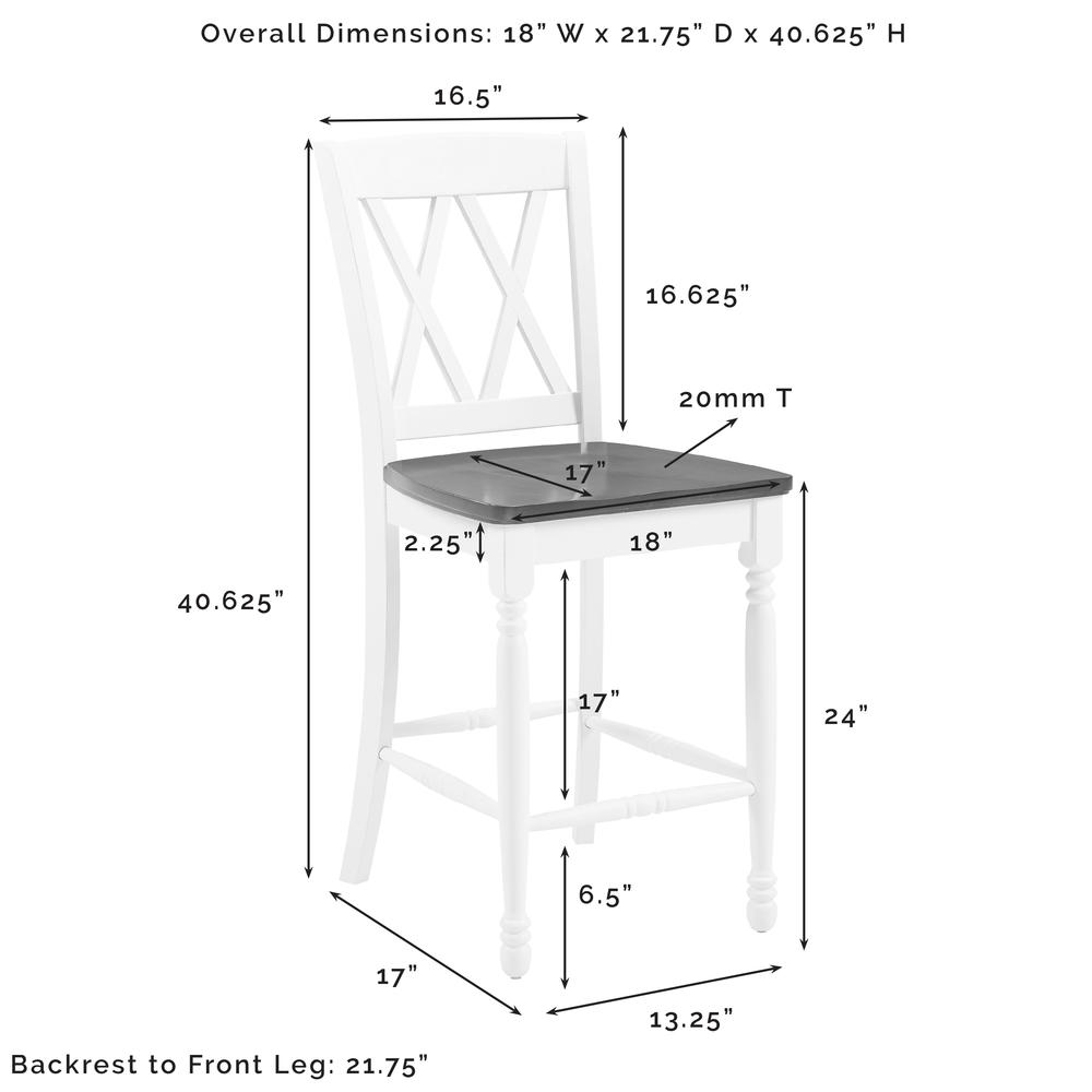 Shelby 2-Piece Counter Height Bar Stool Set - 2 Stools
