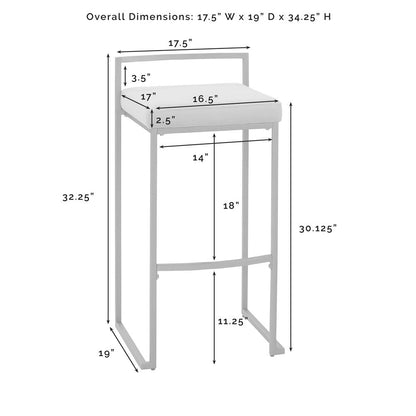 Harlowe 2-Piece Bar Stool Set - 2 Stools