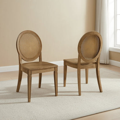 Katia 2-Piece Cane-Back Dining Chair Set - 2 Cane-Back Chairs