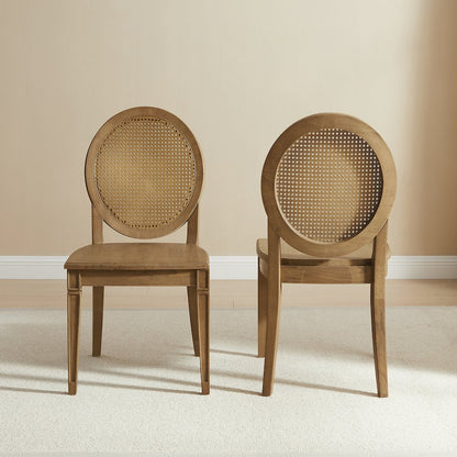 Katia 2-Piece Cane-Back Dining Chair Set - 2 Cane-Back Chairs