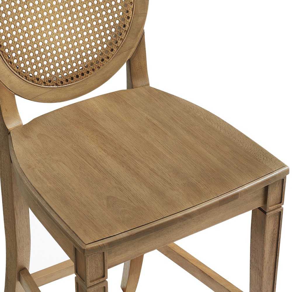 Katia 2-Piece Cane-Back Counter Stool Set - 2 Cane-Back Counter Stools