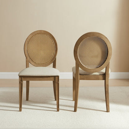 Katia 2-Piece Cane-Back Dining Chair Set - 2 Cane-Back Chairs