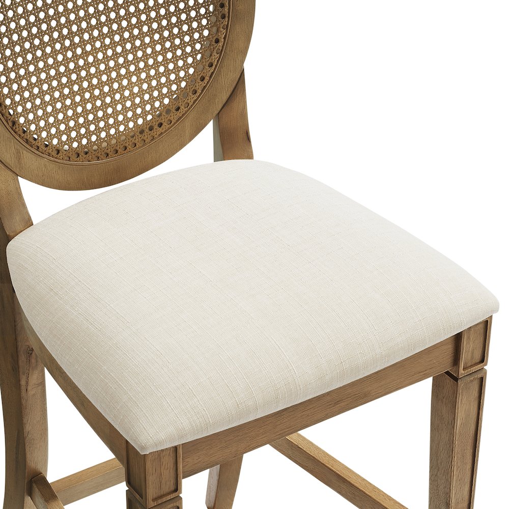 Katia 2-Piece Cane-Back Counter Stool Set - 2 Cane-Back Counter Stools