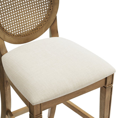 Katia 2-Piece Cane-Back Counter Stool Set - 2 Cane-Back Counter Stools