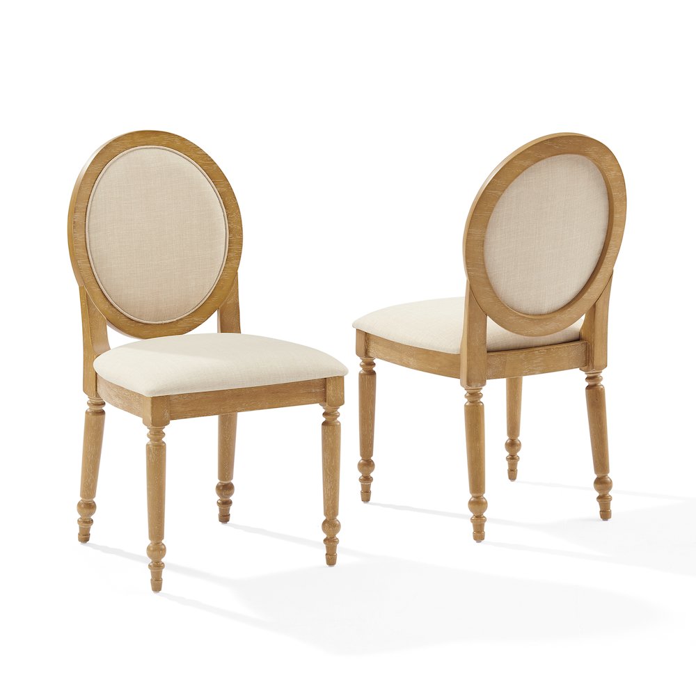 Daphne 2-Piece Dining Chair Set Rustic Brown/Crème - 2 Chairs