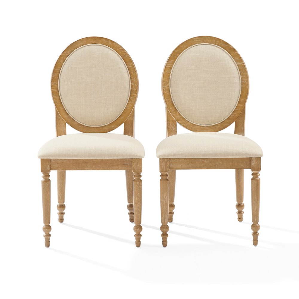 Daphne 2-Piece Dining Chair Set Rustic Brown/Crème - 2 Chairs