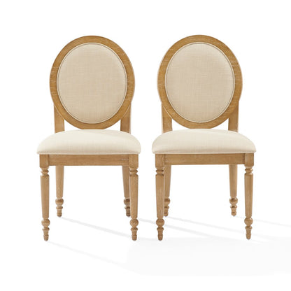 Daphne 2-Piece Dining Chair Set Rustic Brown/Crème - 2 Chairs