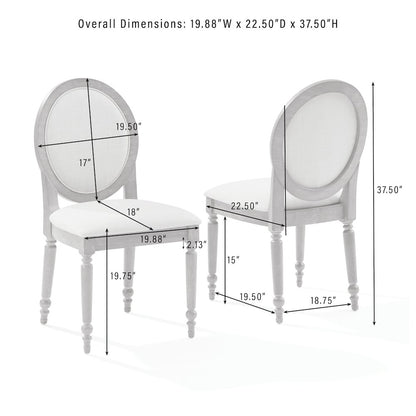 Daphne 2-Piece Dining Chair Set Rustic Brown/Crème - 2 Chairs