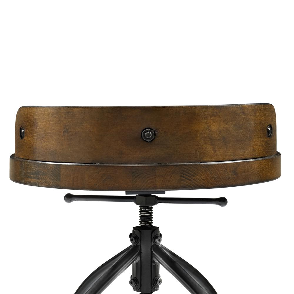 Edison Adjustable Height Swivel Bar Stool