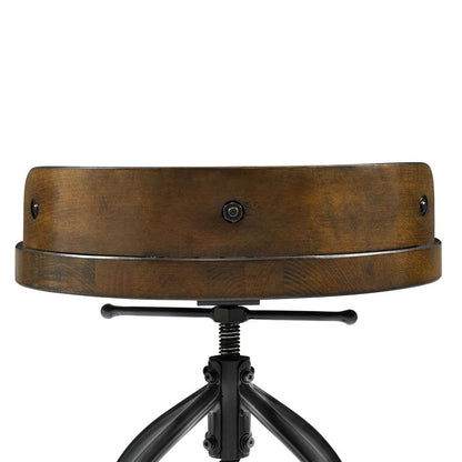 Edison Adjustable Height Swivel Bar Stool