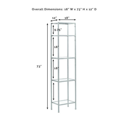 Aimee Narrow Etagere Bookcase
