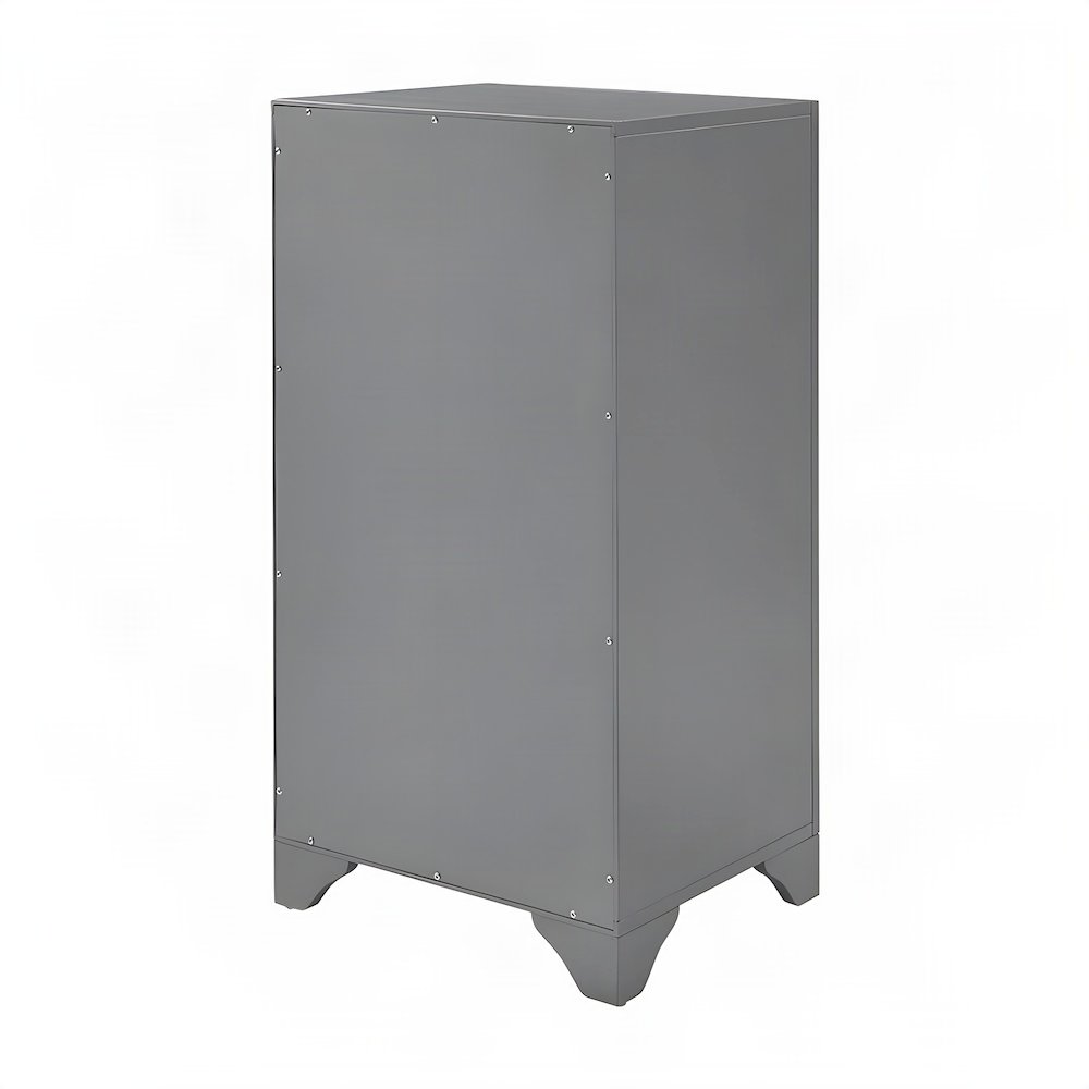 FurniFact Laundry Hamper with Pull-Down Door, Gray