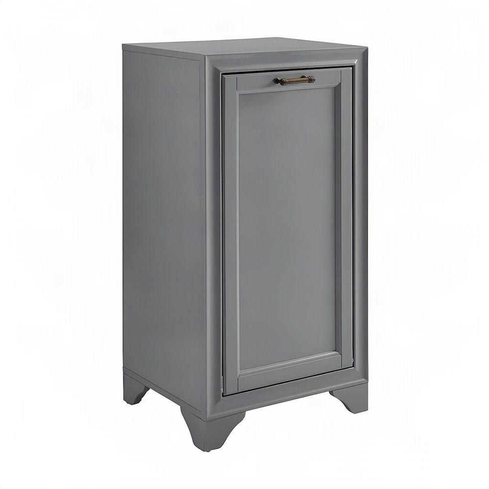 FurniFact Laundry Hamper with Pull-Down Door, Gray