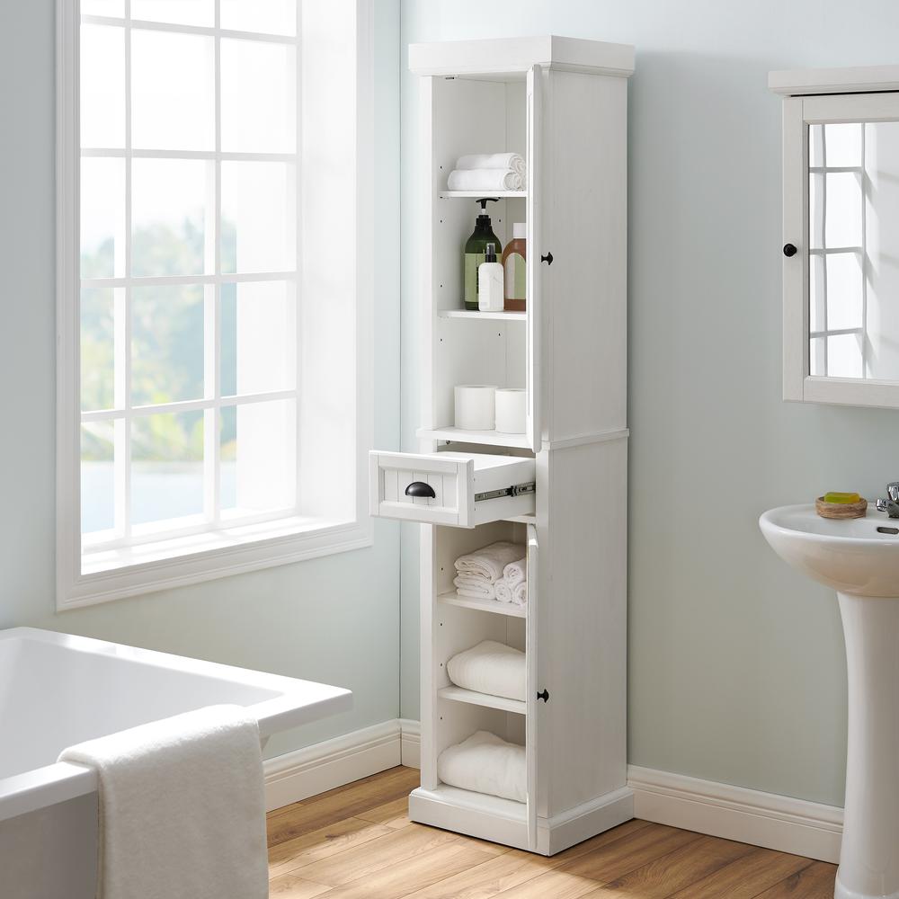 Seaside Tall Linen Storage Cabinet