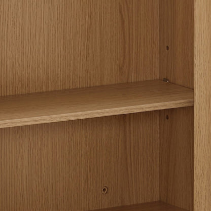 FurniFact Wall Storage Cabinet with Shaker-Style Doors and Shelves, Natural