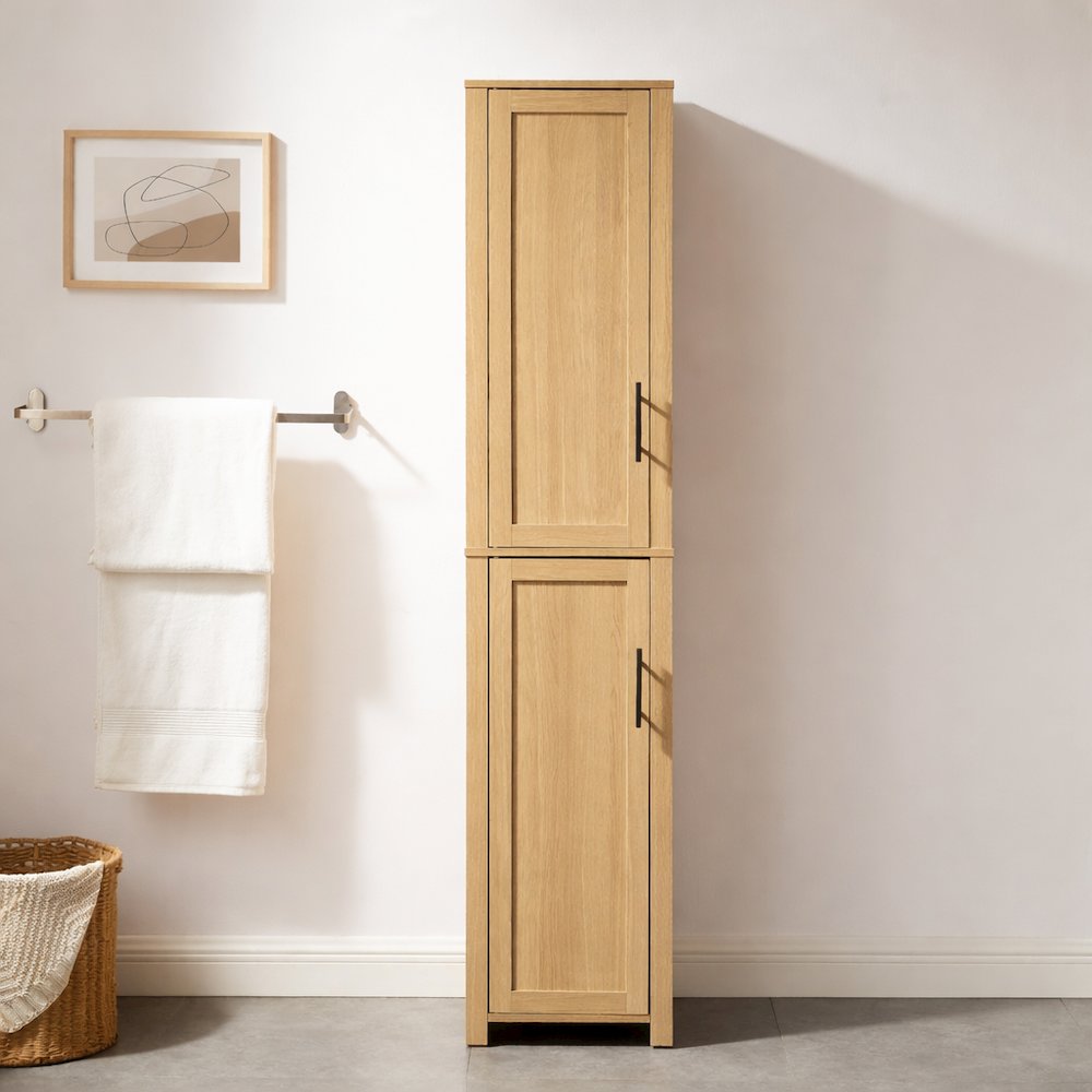 Savannah Linen Storage Cabinet Natural