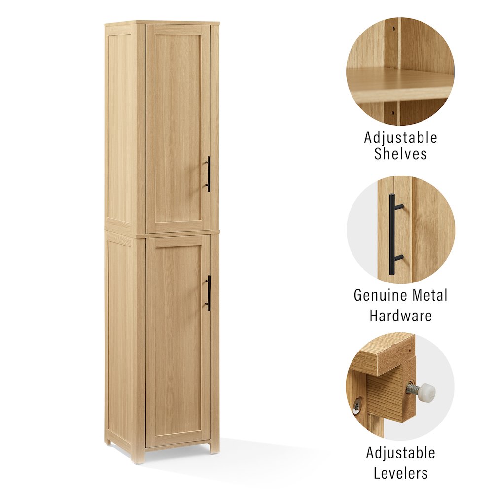Savannah Linen Storage Cabinet Natural