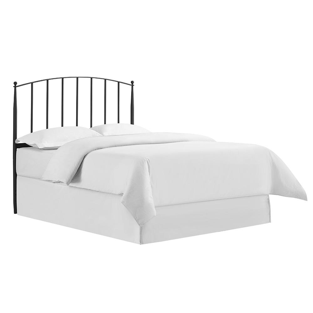 Sleek Black Steel Headboard Designed for Full and Queen Bed Frames