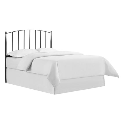 Sleek Black Steel Headboard Designed for Full and Queen Bed Frames