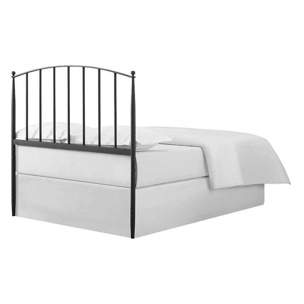 Sleek Black Steel Headboard Designed for Full and Queen Bed Frames