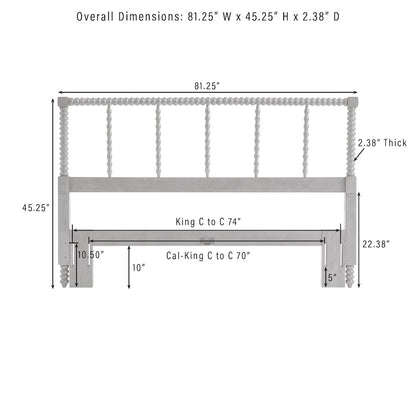 Lucille King Headboard Brown