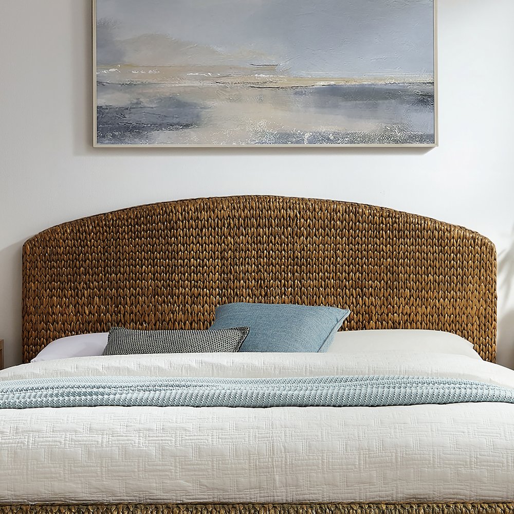 Edgewater Curved Queen Headboard Seagrass