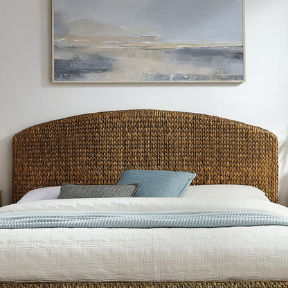 Edgewater Curved Queen Headboard Seagrass