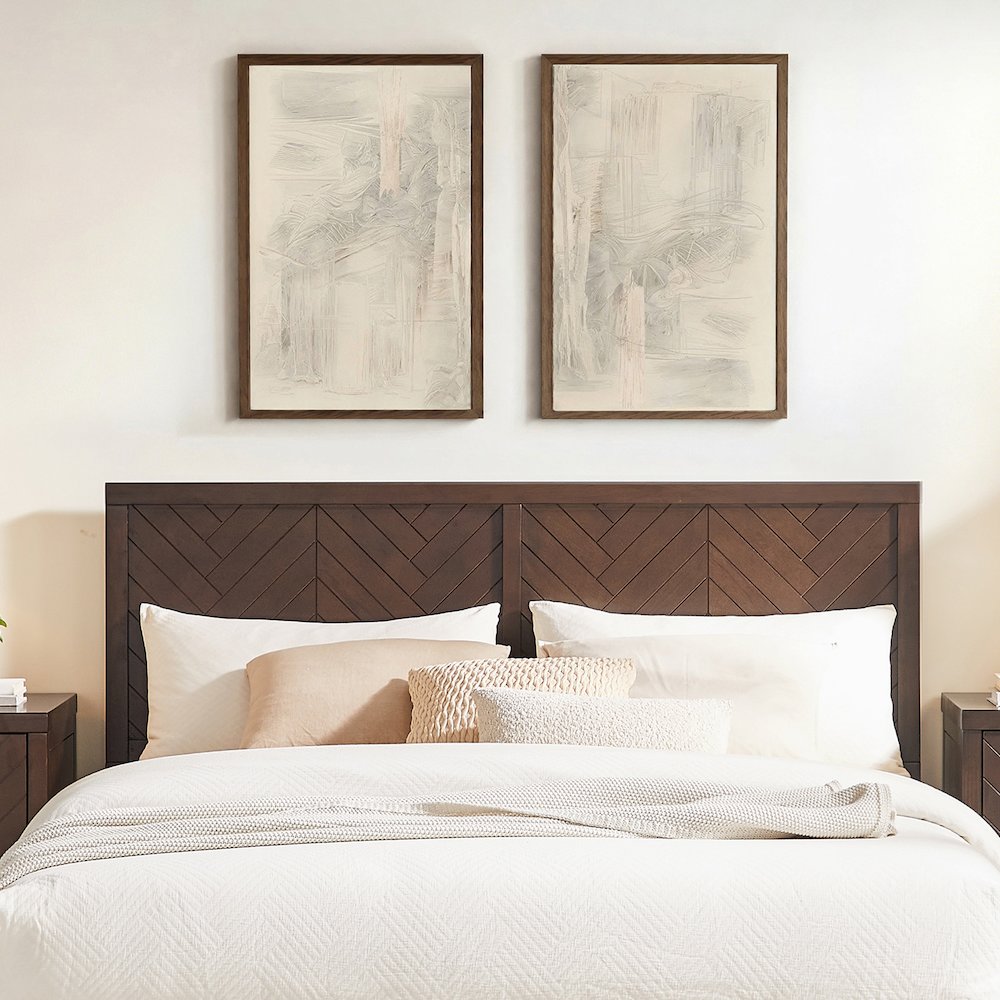 Darcy King Headboard Brown