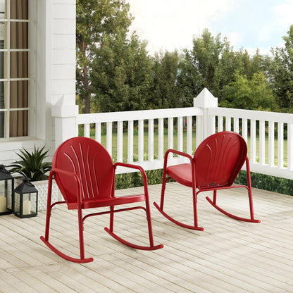 Griffith 2Pc Retro Outdoor Rocking Chair Set - 2 Rocking Chairs