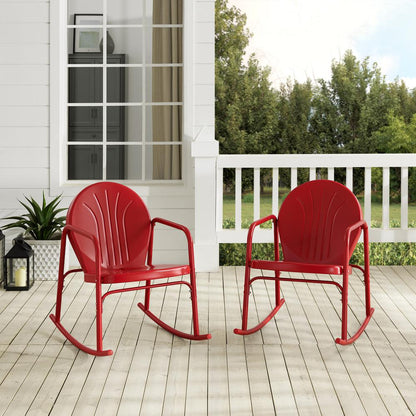 Griffith 2Pc Retro Outdoor Rocking Chair Set - 2 Rocking Chairs