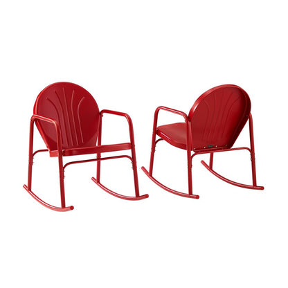Griffith 2Pc Retro Outdoor Rocking Chair Set - 2 Rocking Chairs