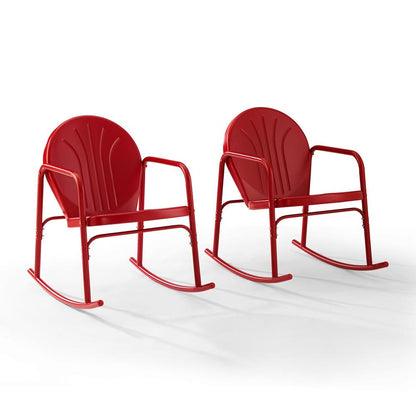 Griffith 2Pc Retro Outdoor Rocking Chair Set - 2 Rocking Chairs