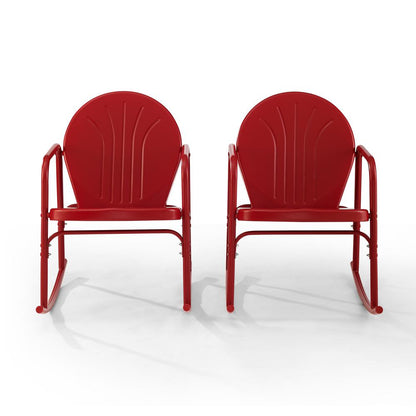 Griffith 2Pc Retro Outdoor Rocking Chair Set - 2 Rocking Chairs