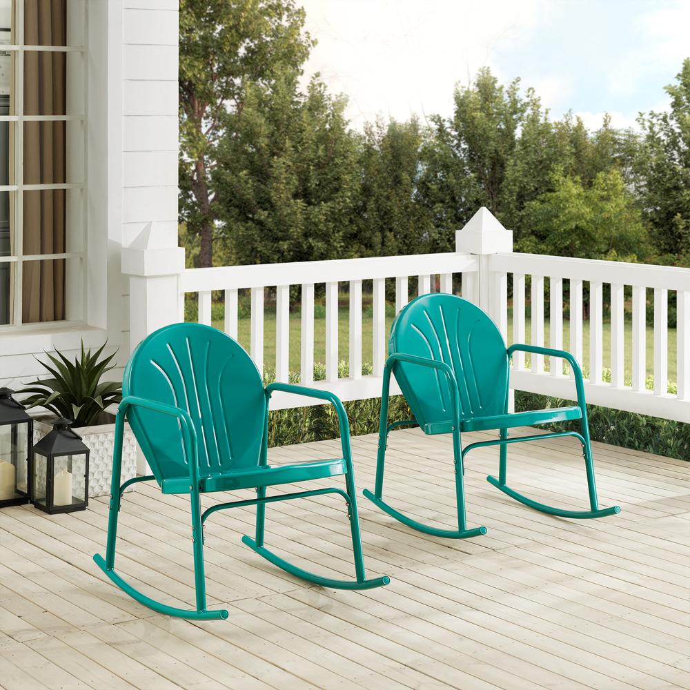 Griffith 2Pc Retro Outdoor Rocking Chair Set - 2 Rocking Chairs