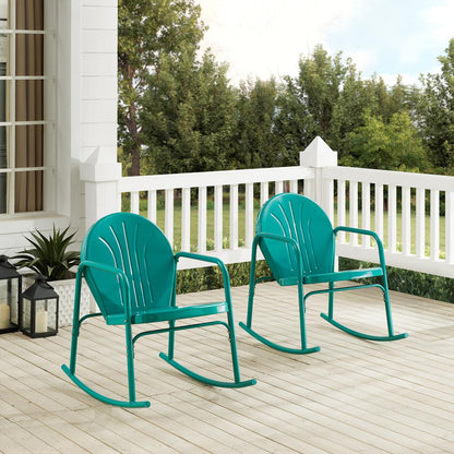 Griffith 2Pc Retro Outdoor Rocking Chair Set - 2 Rocking Chairs
