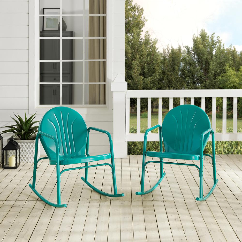 Griffith 2Pc Retro Outdoor Rocking Chair Set - 2 Rocking Chairs