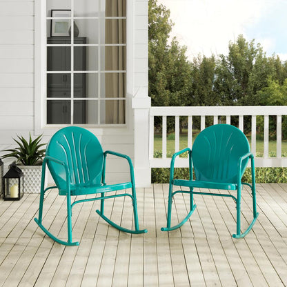 Griffith 2Pc Retro Outdoor Rocking Chair Set - 2 Rocking Chairs