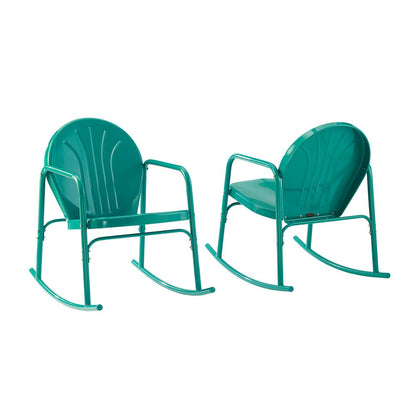 Griffith 2Pc Retro Outdoor Rocking Chair Set - 2 Rocking Chairs