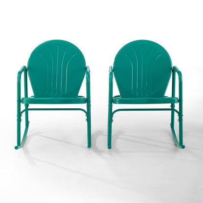 Griffith 2Pc Retro Outdoor Rocking Chair Set - 2 Rocking Chairs