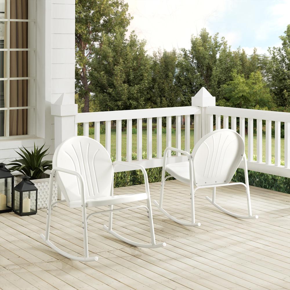Griffith 2Pc Retro Outdoor Rocking Chair Set - 2 Rocking Chairs