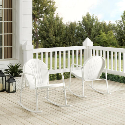 Griffith 2Pc Retro Outdoor Rocking Chair Set - 2 Rocking Chairs