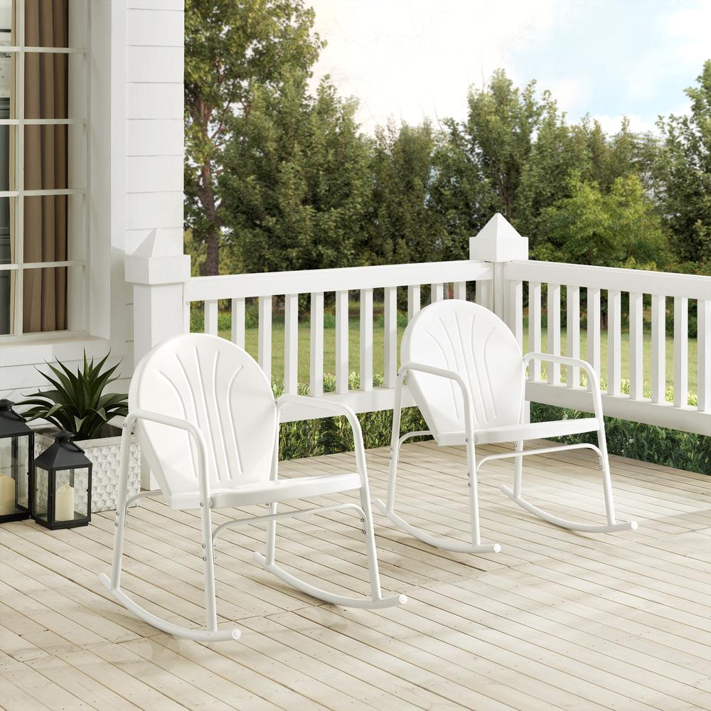 Griffith 2Pc Retro Outdoor Rocking Chair Set - 2 Rocking Chairs
