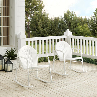 Griffith 2Pc Retro Outdoor Rocking Chair Set - 2 Rocking Chairs