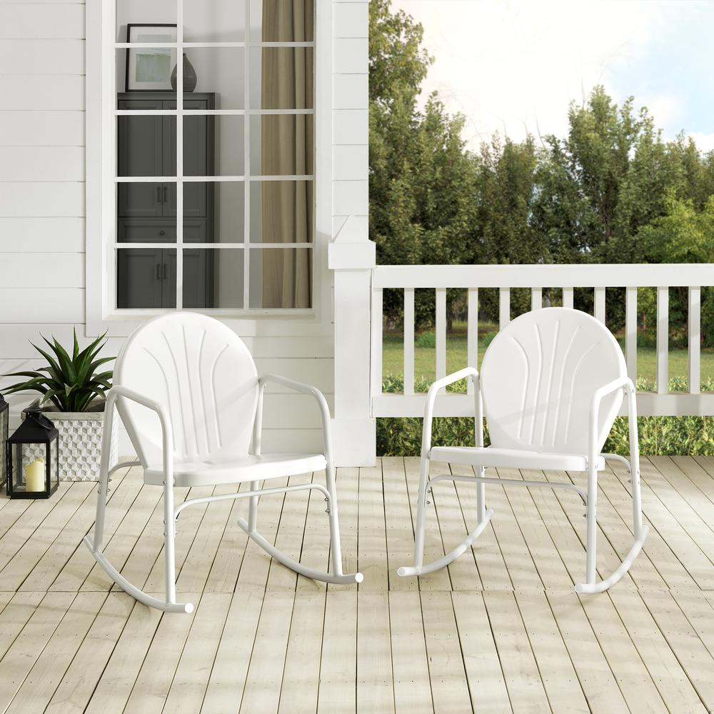Griffith 2Pc Retro Outdoor Rocking Chair Set - 2 Rocking Chairs