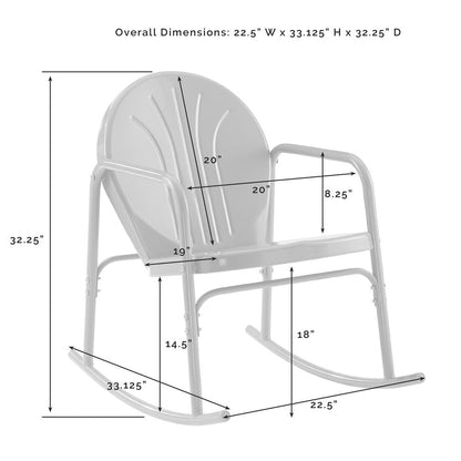 Griffith 2Pc Retro Outdoor Rocking Chair Set - 2 Rocking Chairs