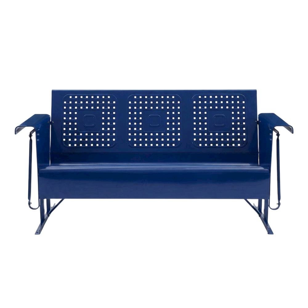 Outdoor sofa glider with spacious seating and sturdy construction
