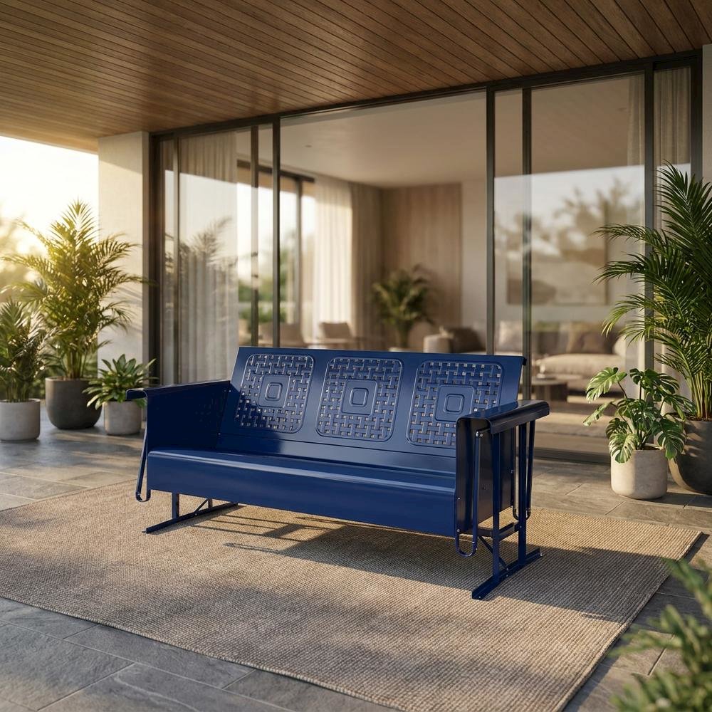 Outdoor sofa glider with spacious seating and sturdy construction
