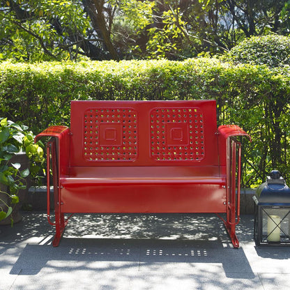 Bates Retro Outdoor Loveseat Glider