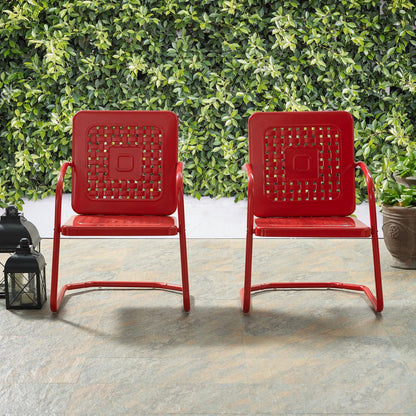 Bates 2Pc Retro Outdoor Chair Set - 2 Armchairs