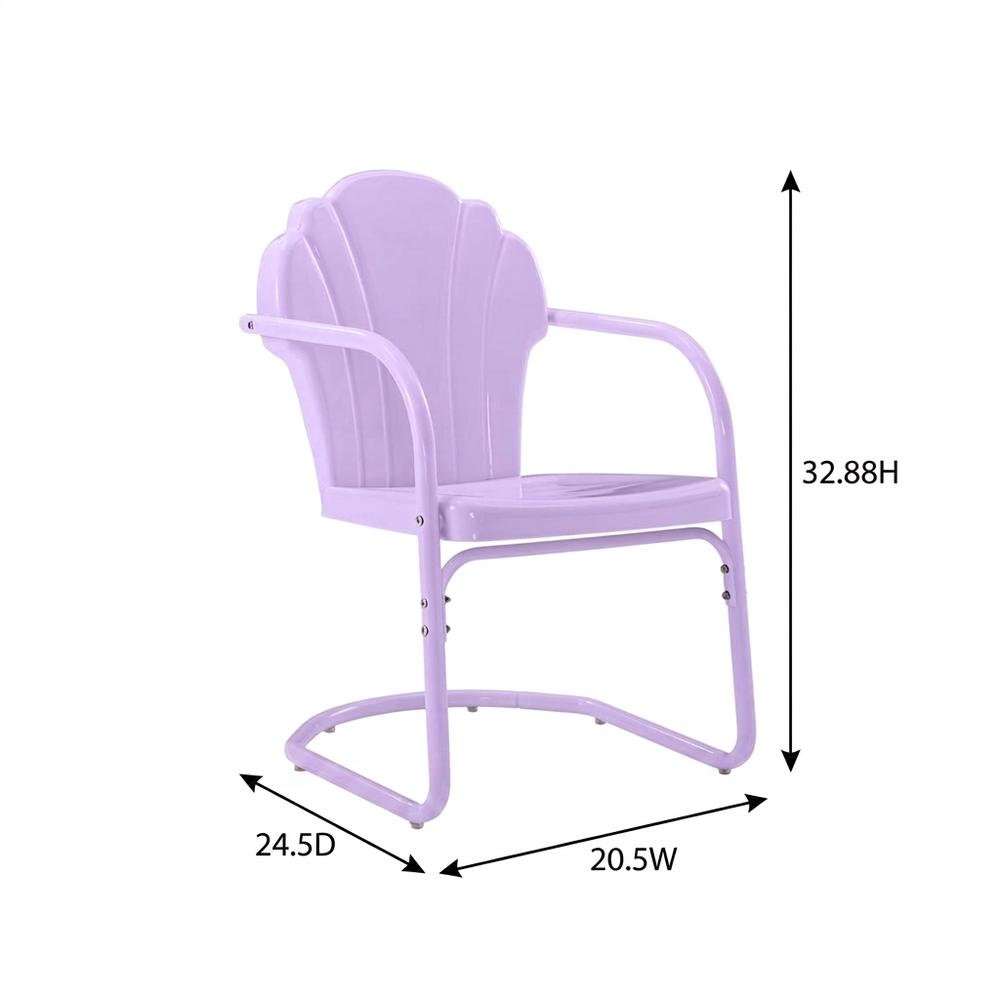 Retro Outdoor Chair Set with 2 Casual Side Chairs for Patio Garden Relaxation